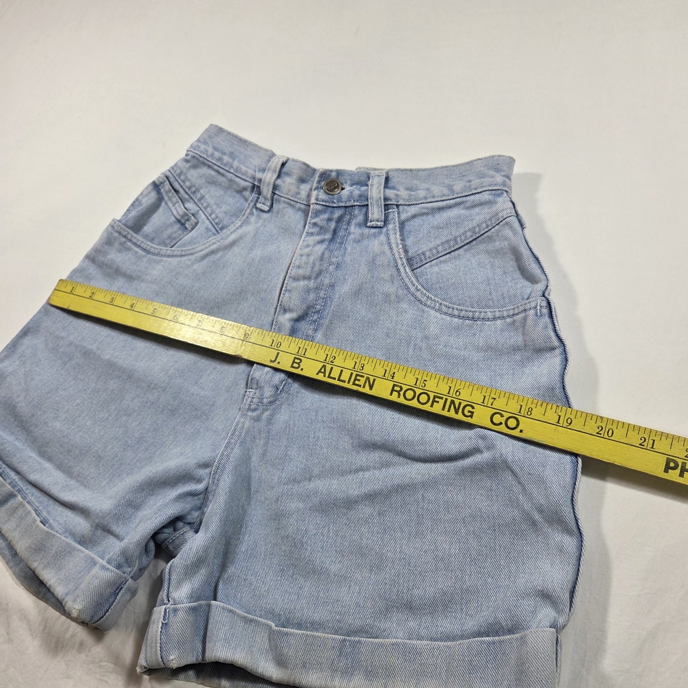 Vintage Rio Shorts Classic Light Blue Women's Denim Waist 25 Casual Beach Cuffed - Picture 7 of 8